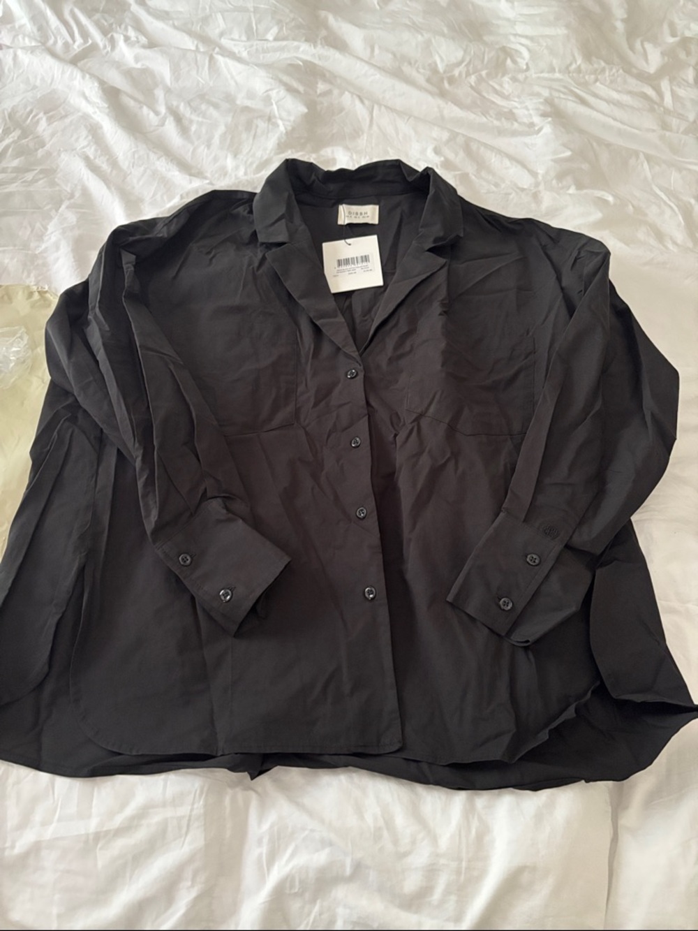 DISSH Black Notch Collar Shirt